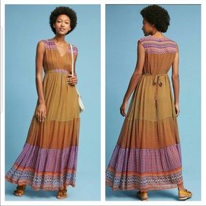 Anthropologie Tanvi Kedia Aelyn Embroidered Maxi Dress